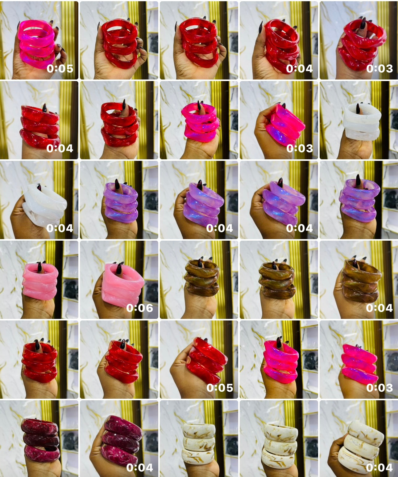 Colorful Ceramic Bangles
