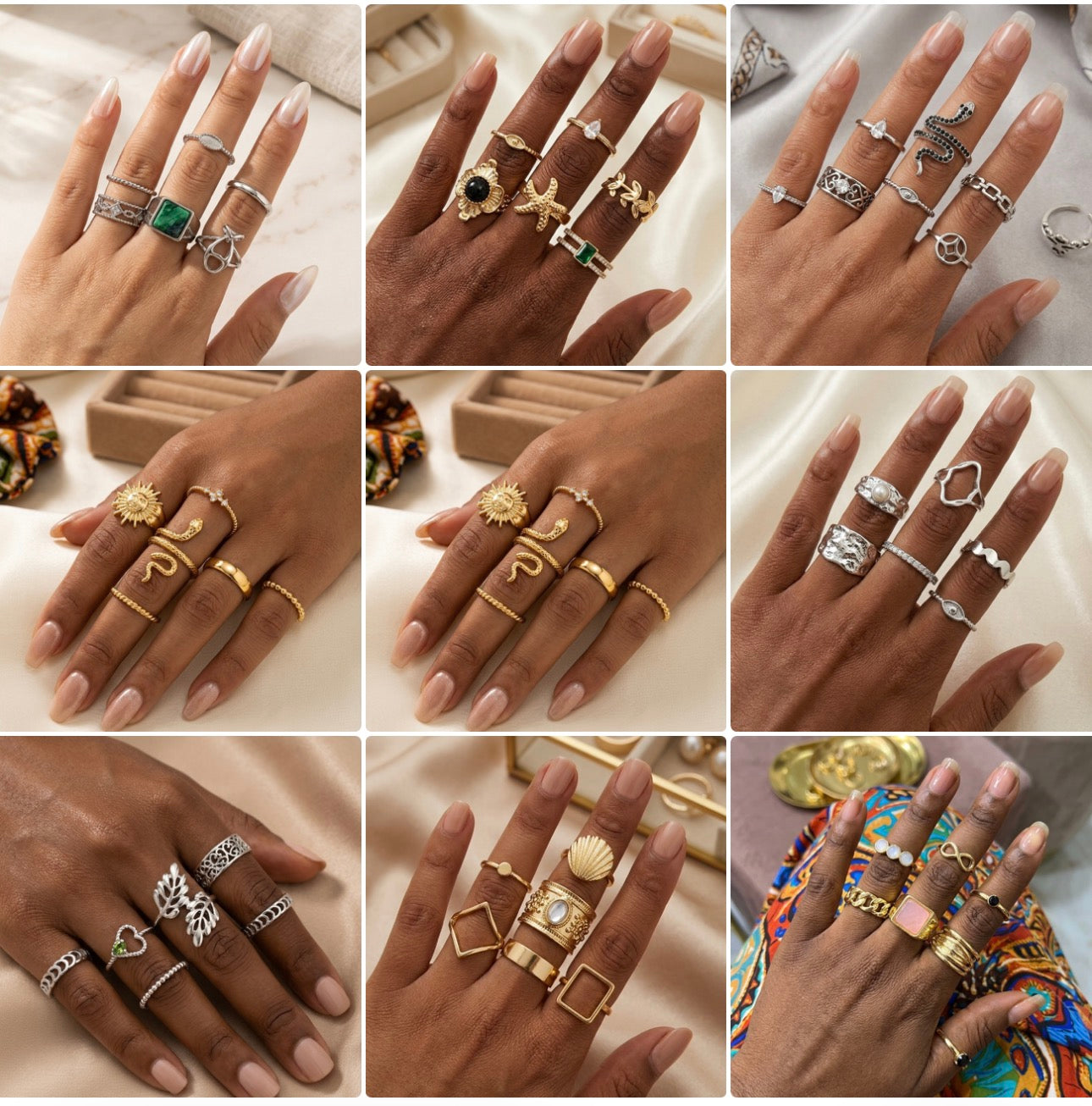 Fashion Knuckle Rings set