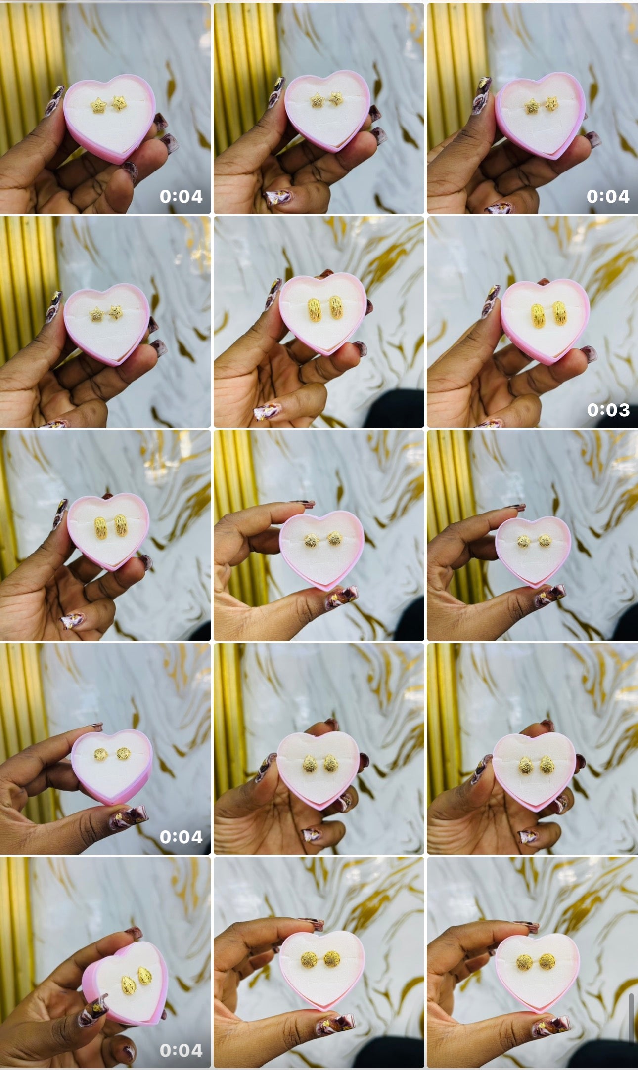 Gold Stud Earrings