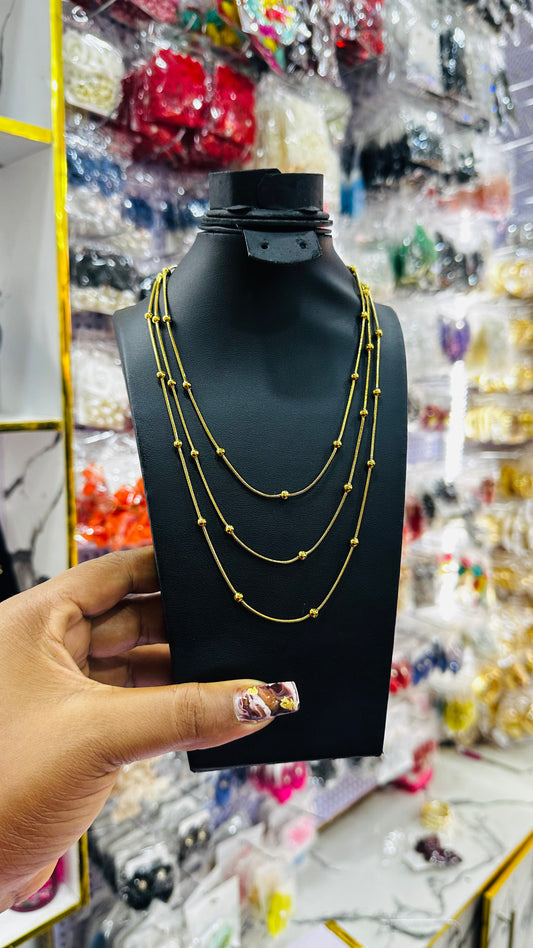 3 layer ball Necklace