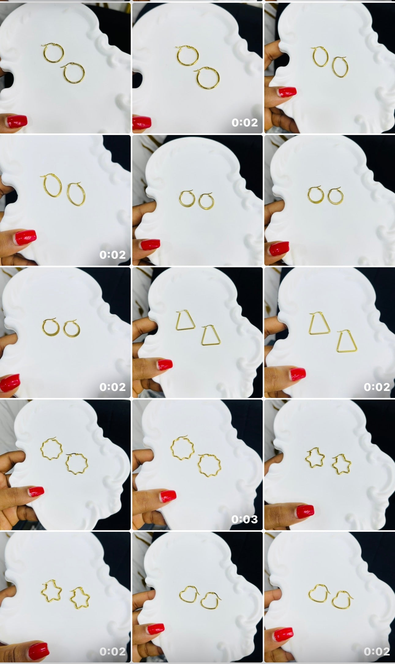Steel Shapes earrings (small size)