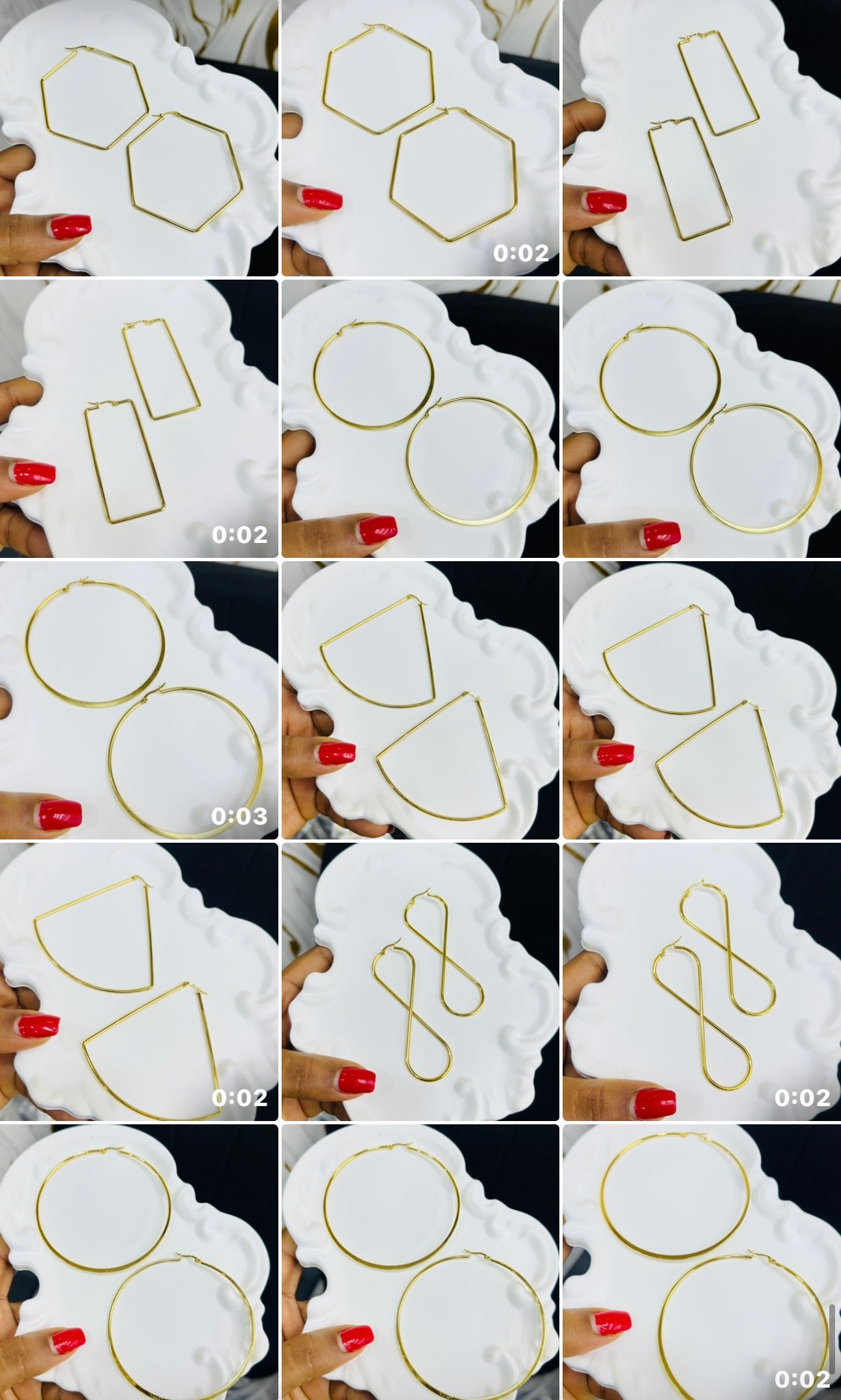 Steel Shapes Earrings (big size)