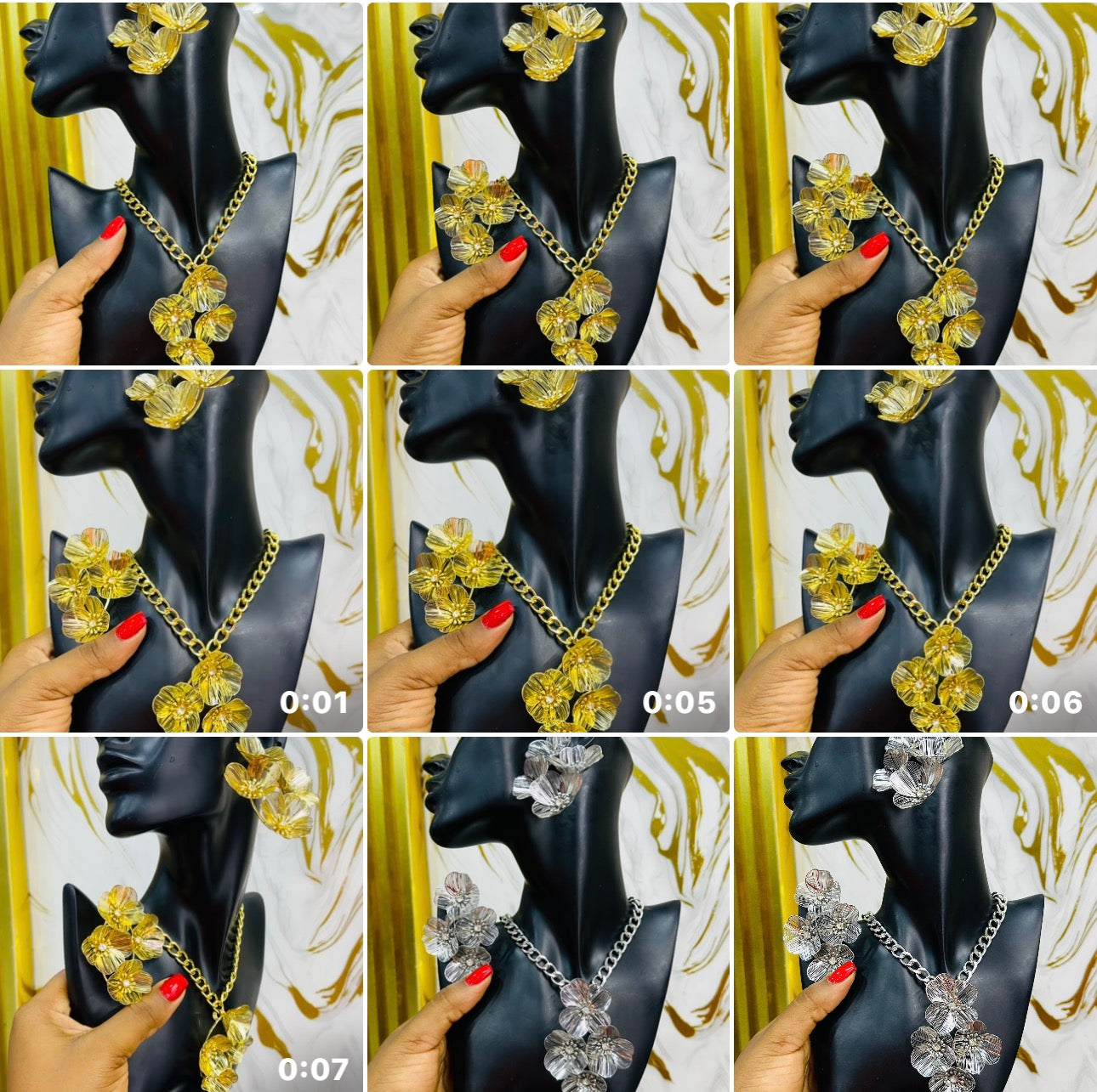 Metal Flower Jewelry