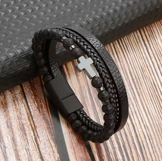 Quality leather bracelet(for men)