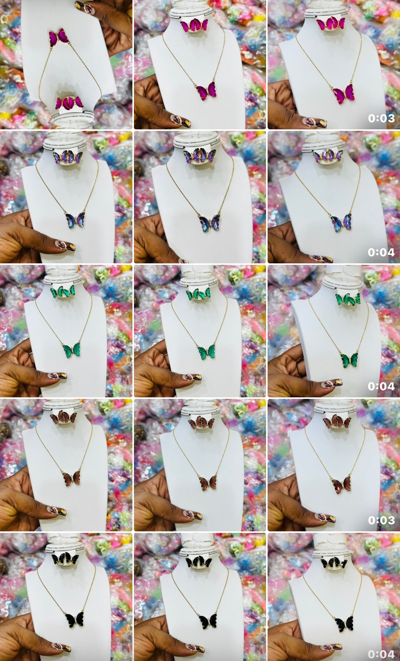 🦋Crystal butterfly Jewelry