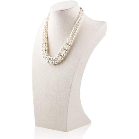 Suede necklace display