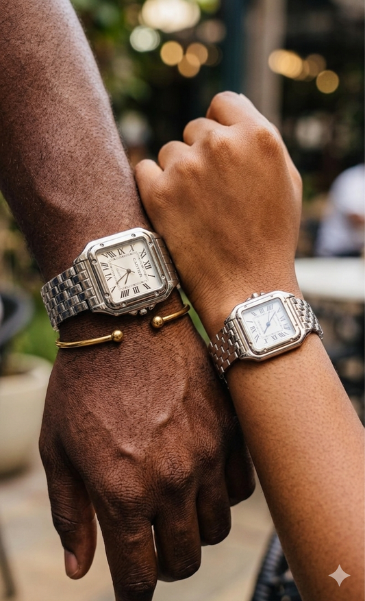 Silver Carter chain Wristwatch