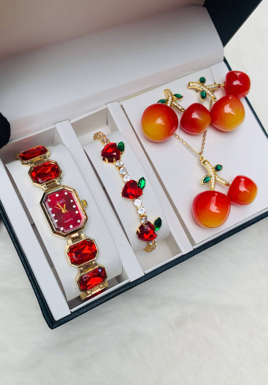 Red Cherry Jewelry Set