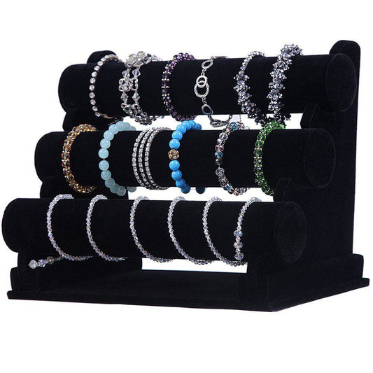 Suede Bangle & bracelet rack
3 layers