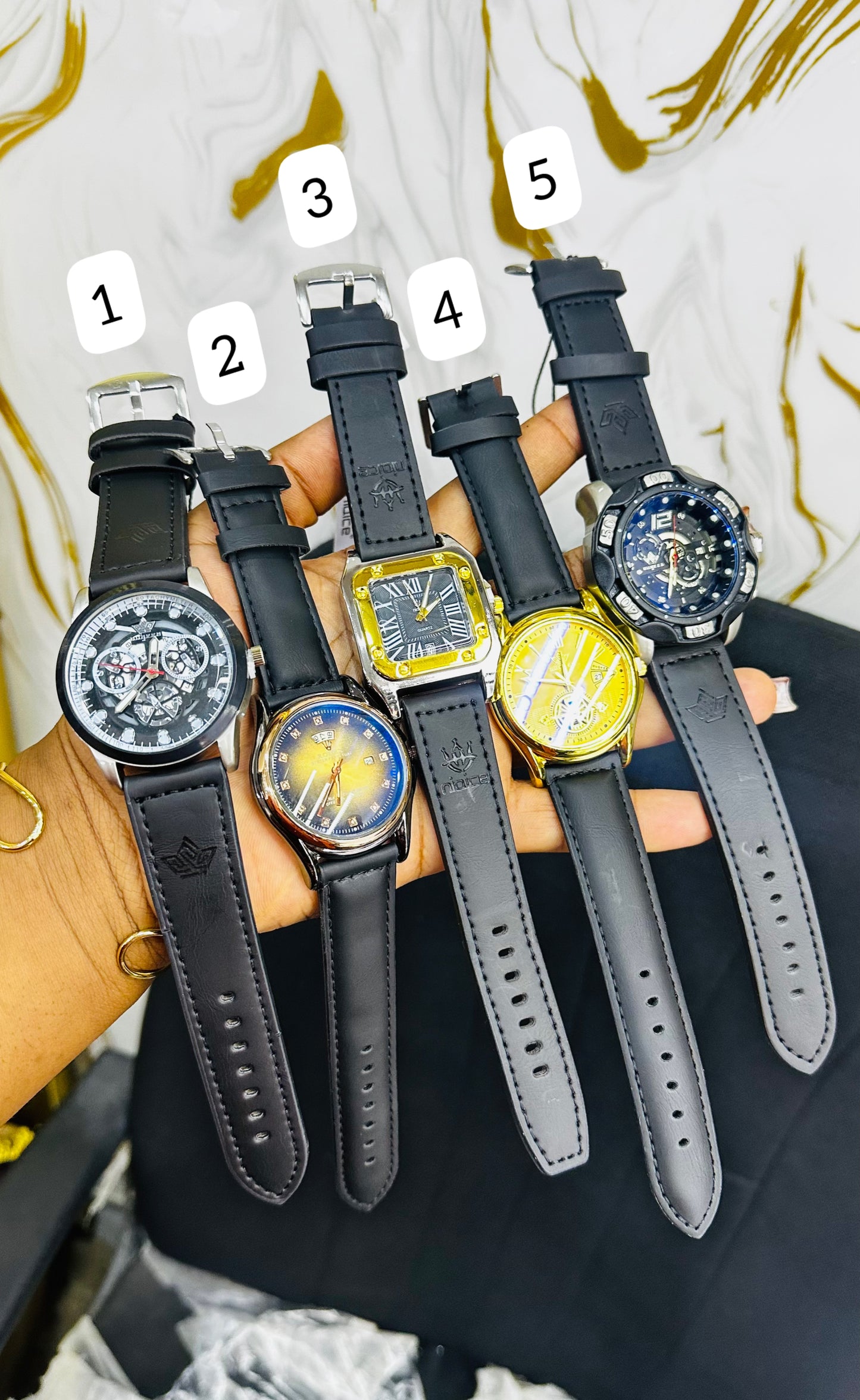 Leather Wristwatch (for men)