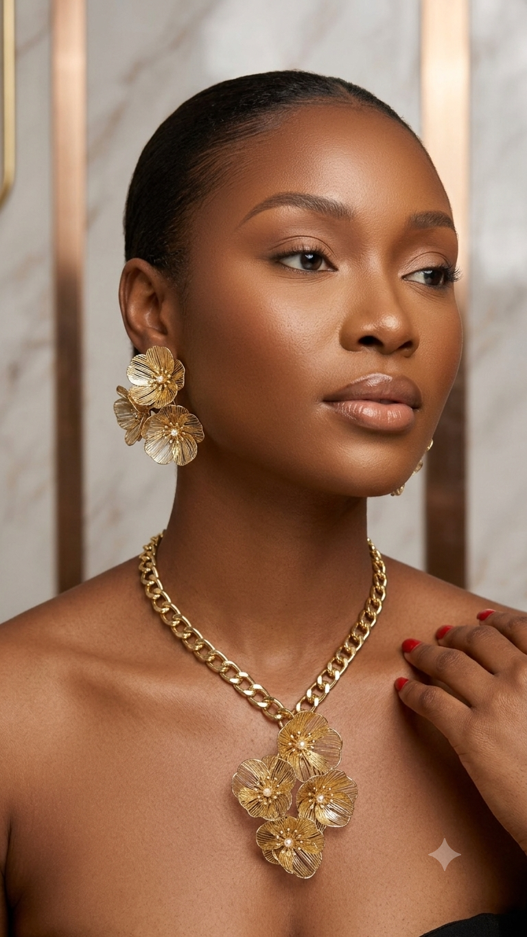 Metal Flower Jewelry