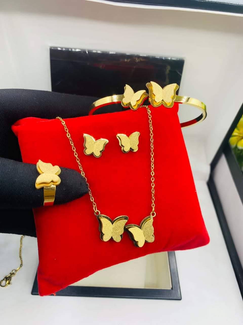 Butterfly steel Jewelry Set