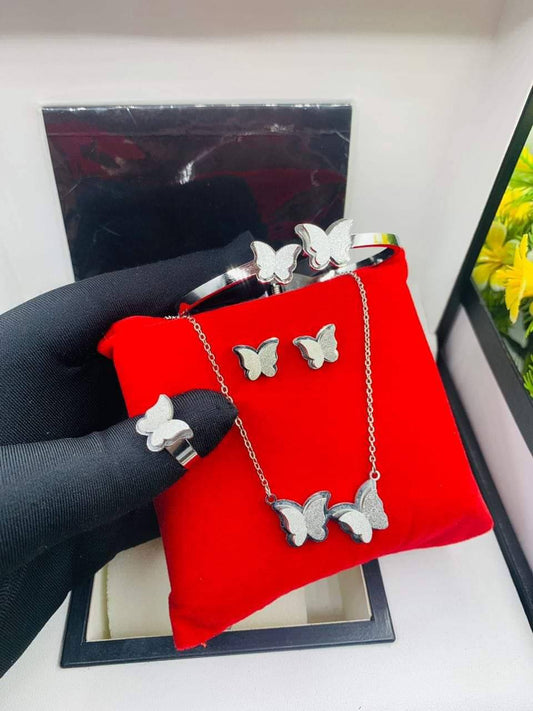 Butterfly steel Jewelry Set