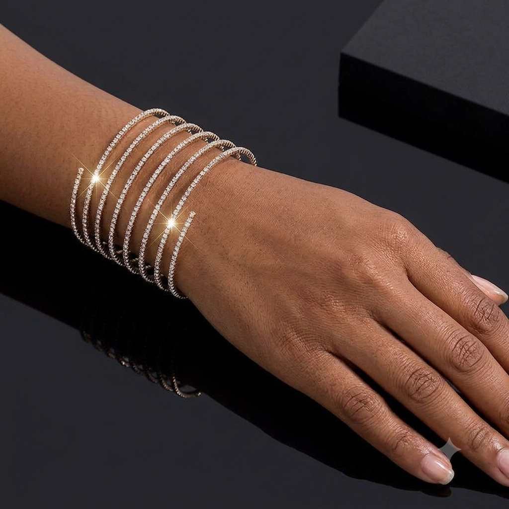 8 lines Spiral bangles